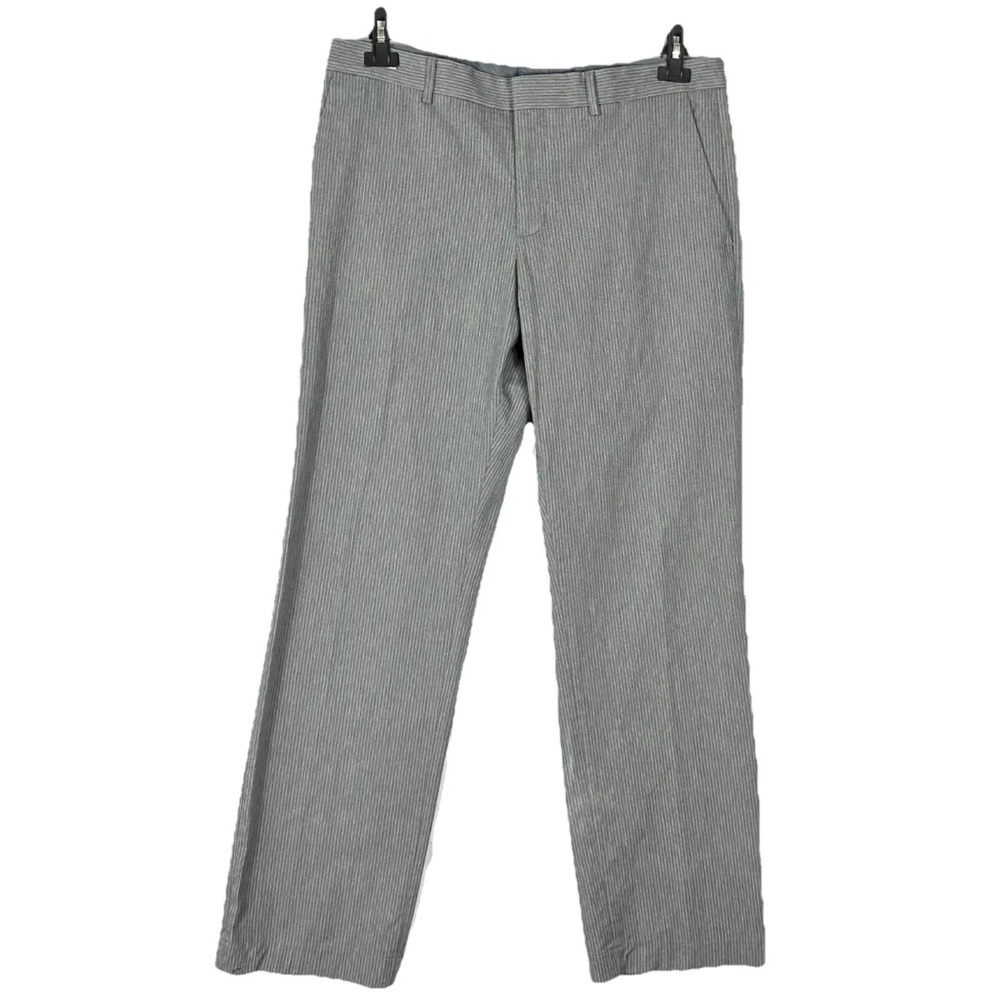 Express Producer Pants 34x32 Cotton Grey Striped Workwear Office Career Work